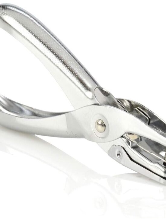 Other - 1 Hole Punch, 5 Sheet Capacity Hole Puncher, Single Hole Paper Punch, Chrome 740